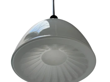 Art Nouveau Pendant Lamp with Ultra Rare Milk Glass Shade, 1900s